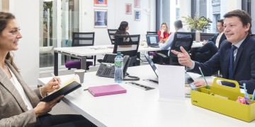 Flexible workspaces in Geneva city centre.